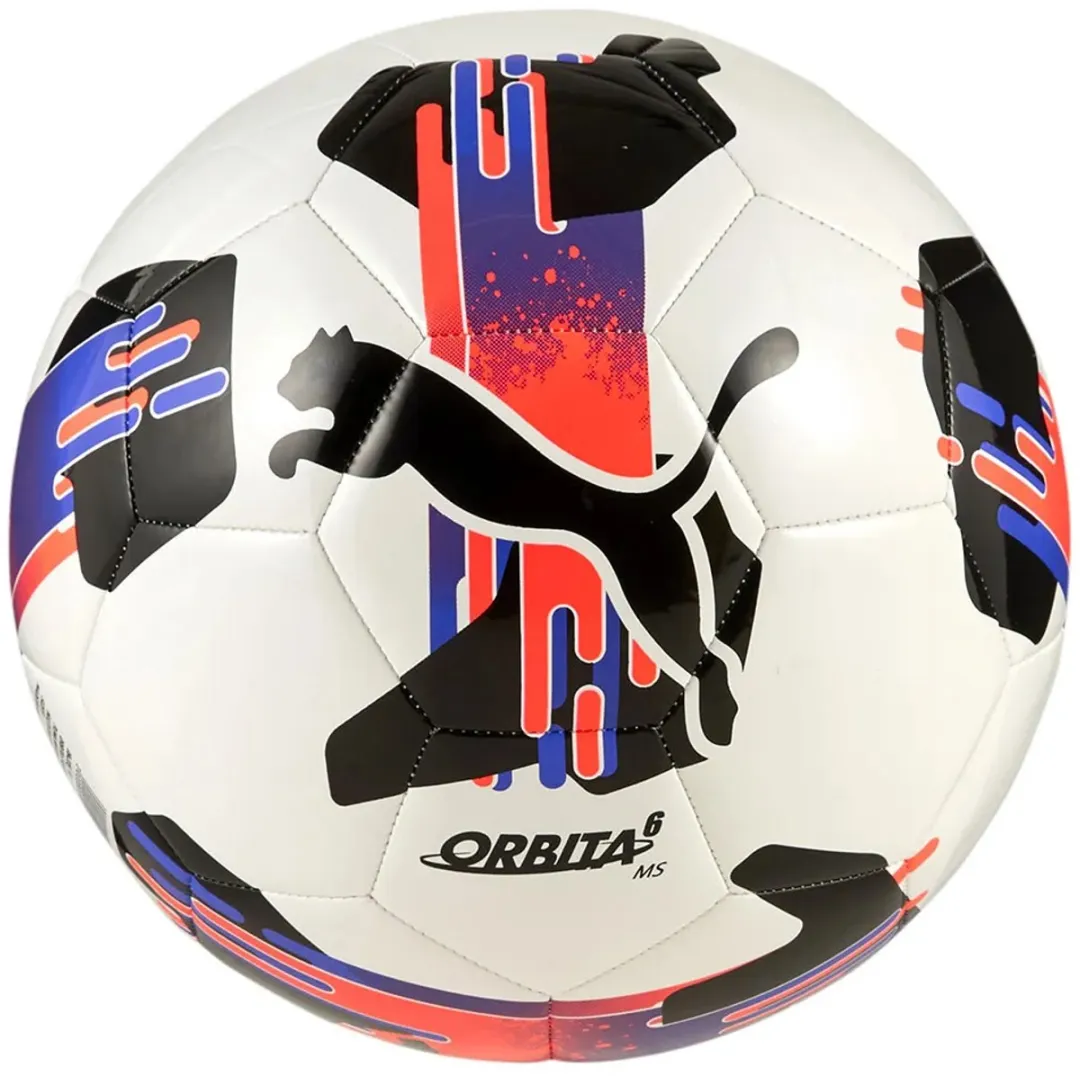 PUMA Orbita 6 Voetbal Maat 5 - Wit/Rood
