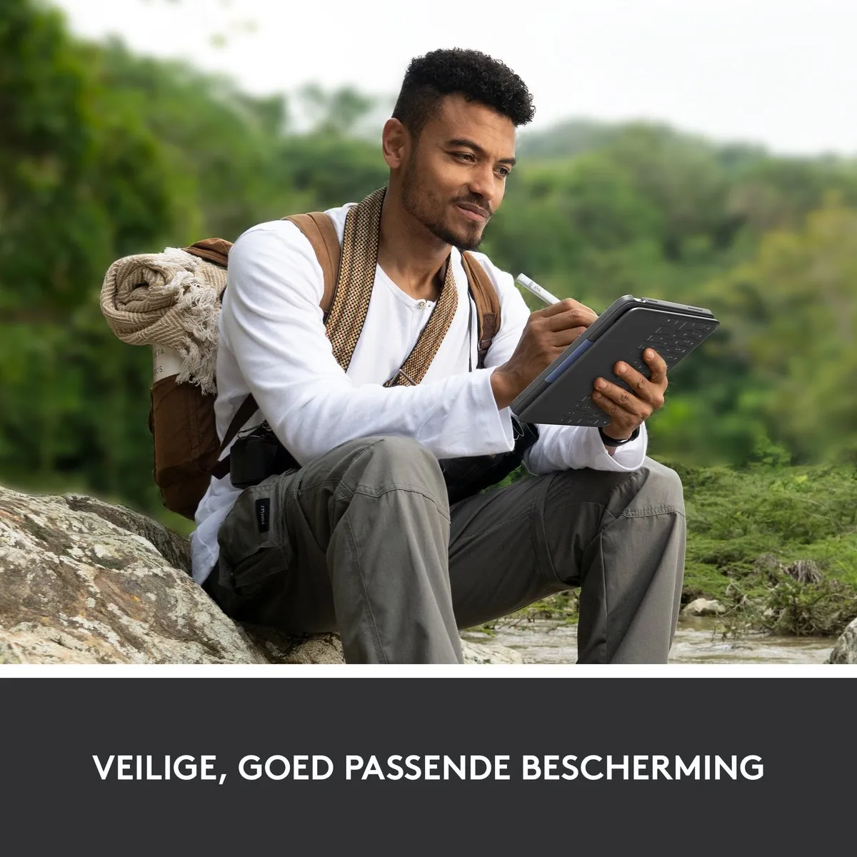 Logitech Rugged Folio Toetsenbordcase - iPad 10 Grijs - afbeelding 6 van 6