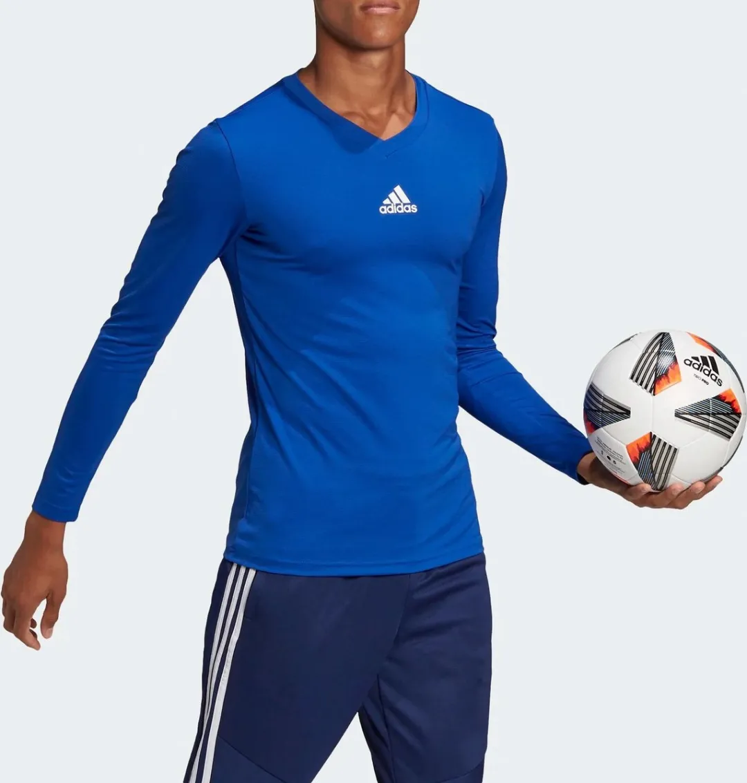 Adidas Team Base Longsleeve GK9088 - M - Blauw/Wit