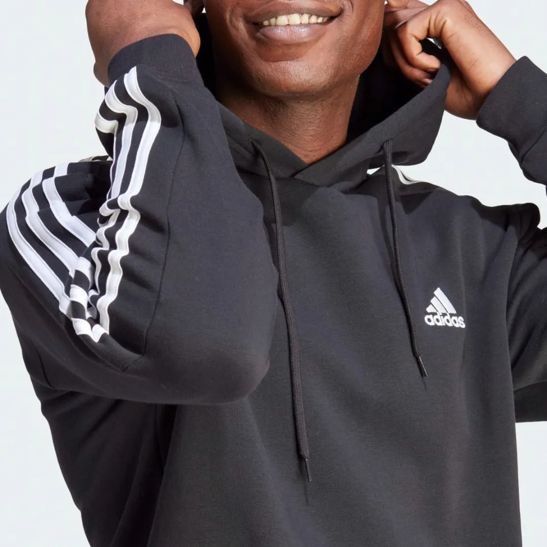 adidas Essentials Fleece Hoodie 3-Stripes - Zwart - XL