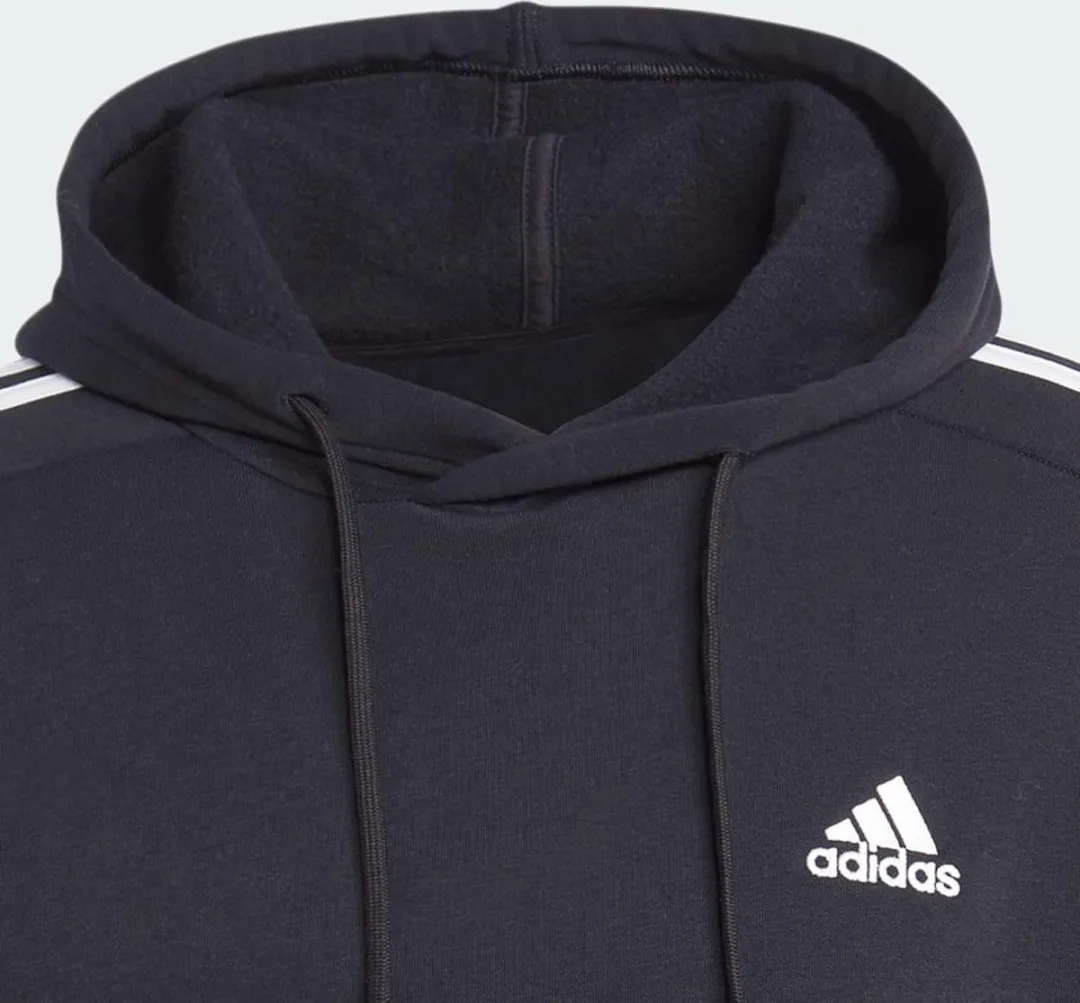 adidas Essentials Fleece Hoodie 3-Stripes - Zwart - XL