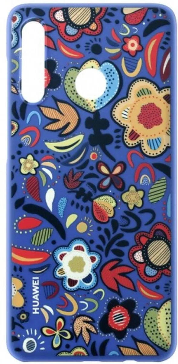 Huawei P30 Lite Hoesje - Floral Blue Design - Blauw