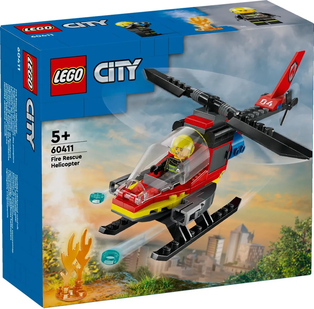 LEGO City Brandweerhelikopter 60411 - 85 Stukken