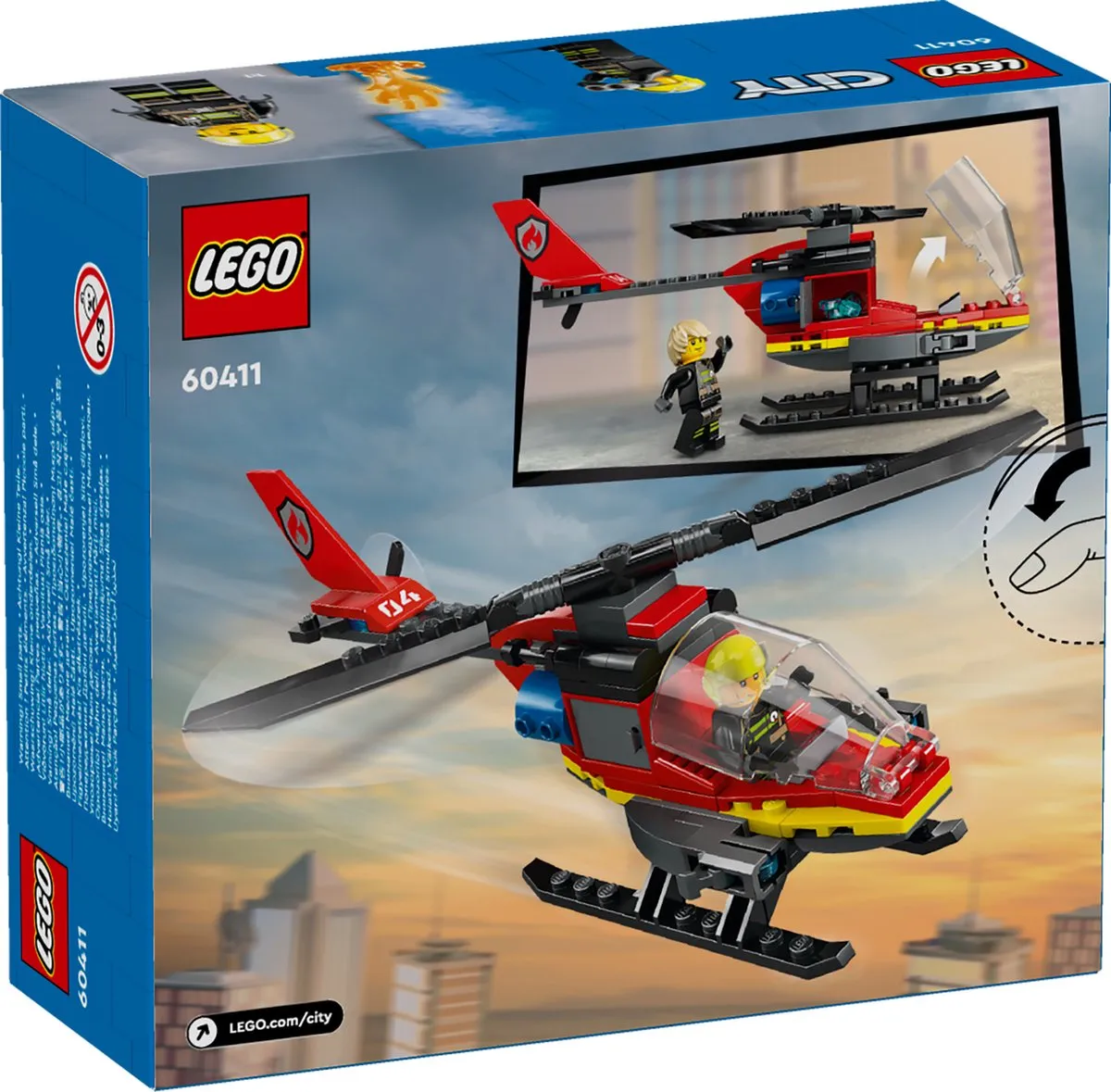 LEGO City Brandweerhelikopter 60411 - 85 Stukken - afbeelding 6 van 6