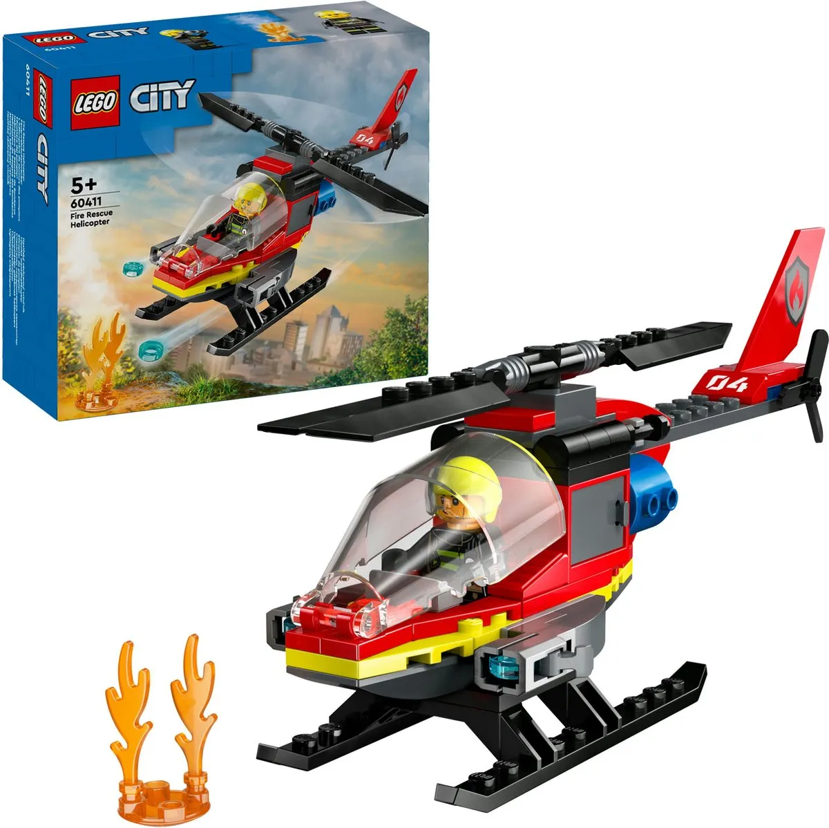 LEGO City Brandweerhelikopter 60411 - 85 Stukken