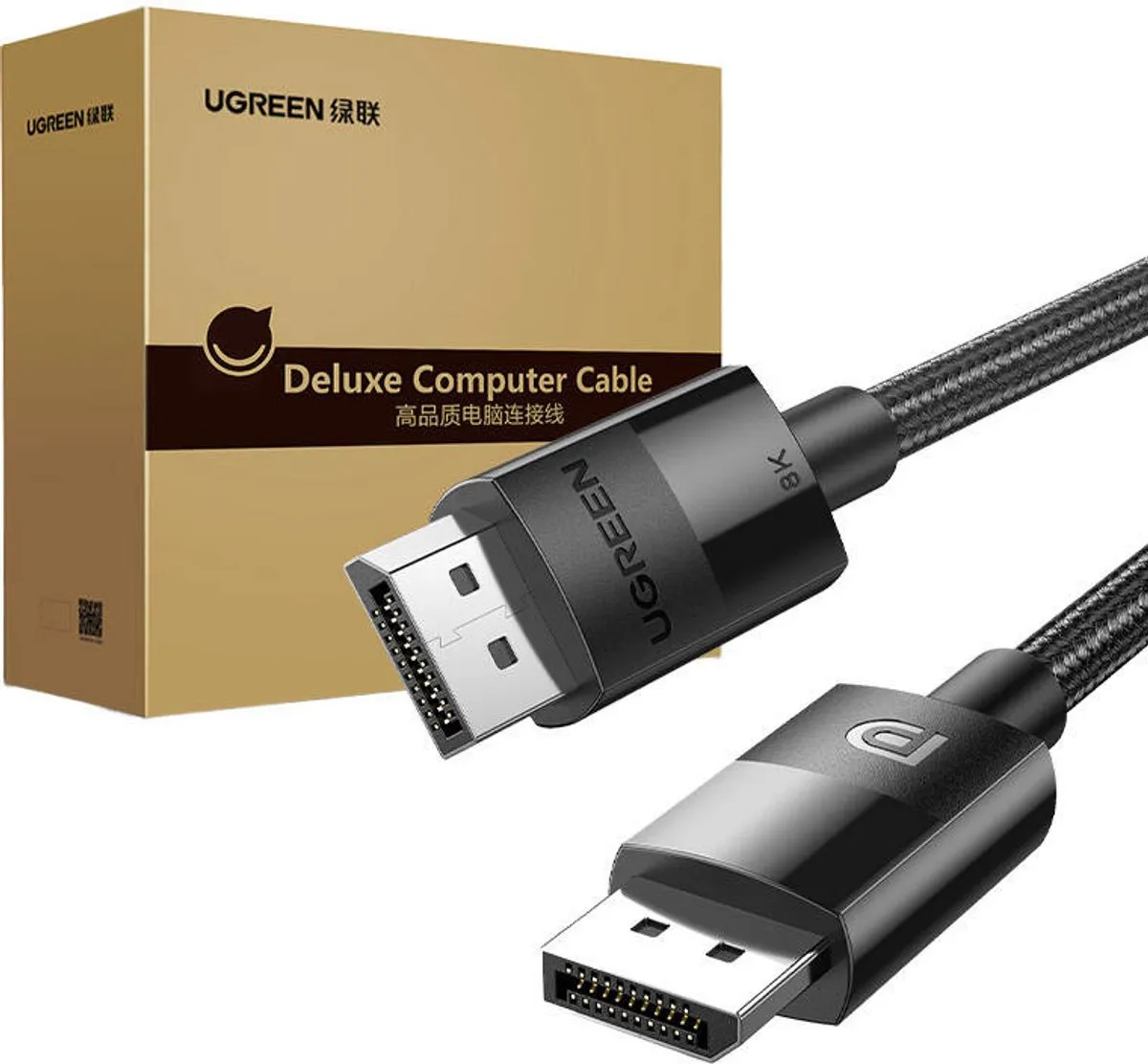Ugreen DisplayPort 1.4 Videokabel 1M - Transparant