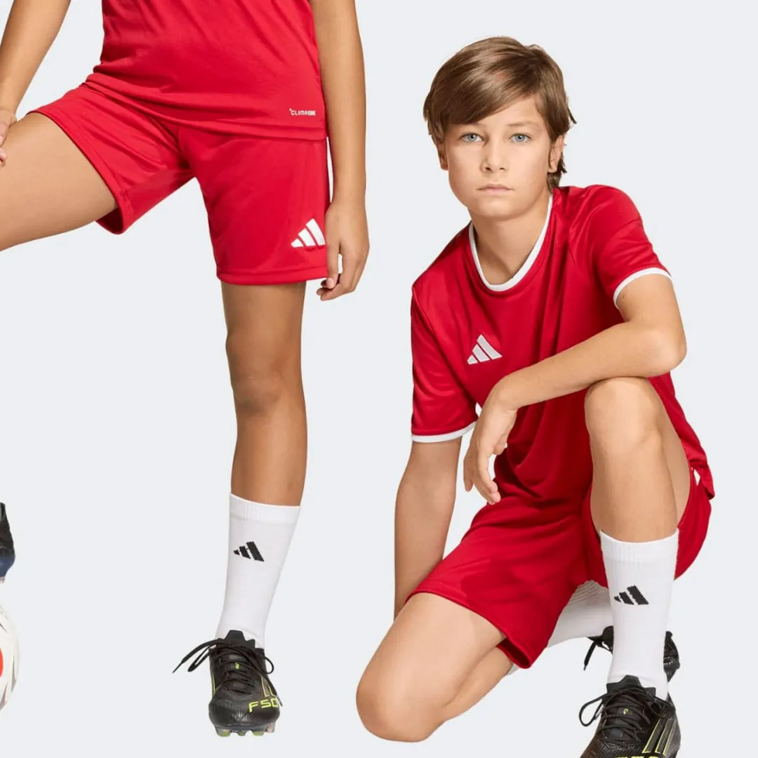 Adidas Entrada 26 Short Junior 128 - Rood