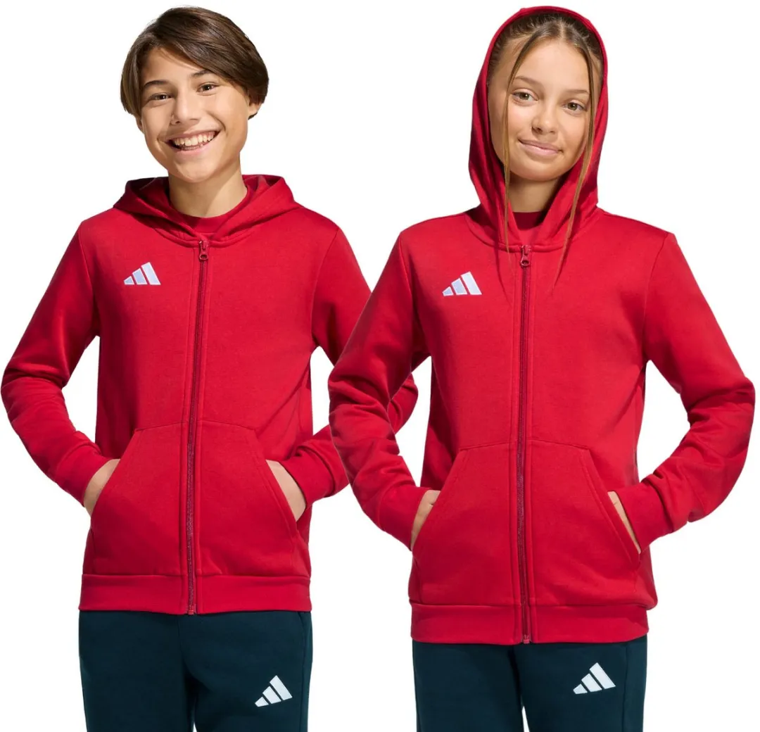 Adidas Entrada 26 Hoodie - Maat 116 - Rood