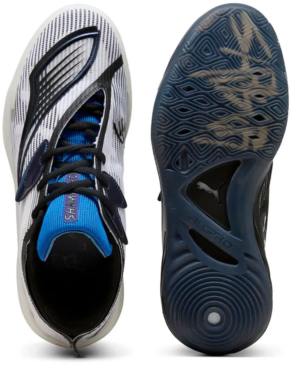 PUMA All-Pro Nitro 2 Shammgod Basketbalschoenen - Wit/Zwart - afbeelding 2 van 6