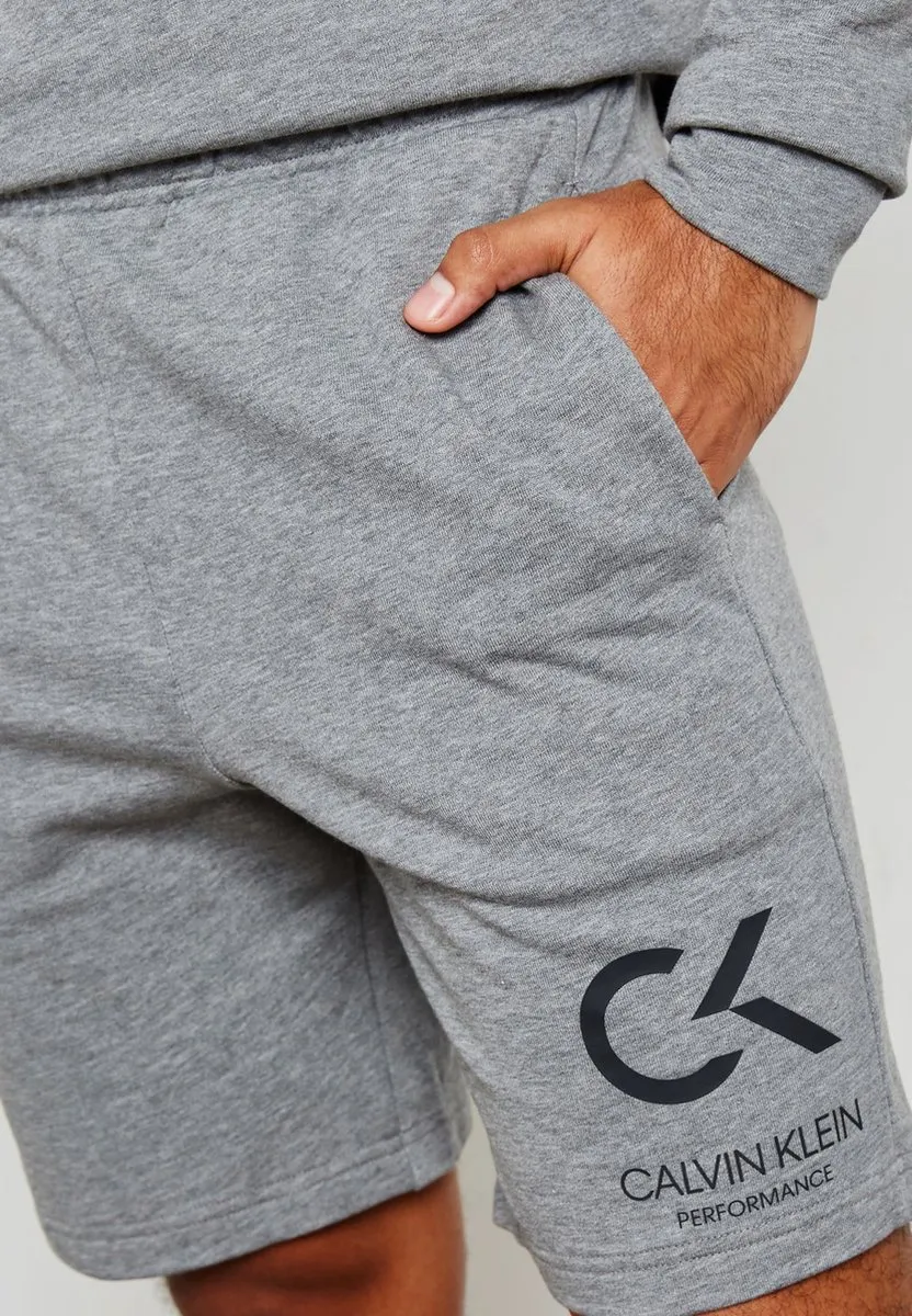 Calvin Klein Performance Logo Knit Shorts XL - Grijs