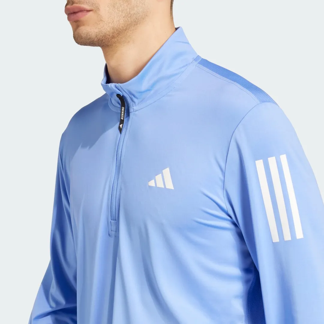 adidas Performance Own The Run Ritsshirt M - Blauw