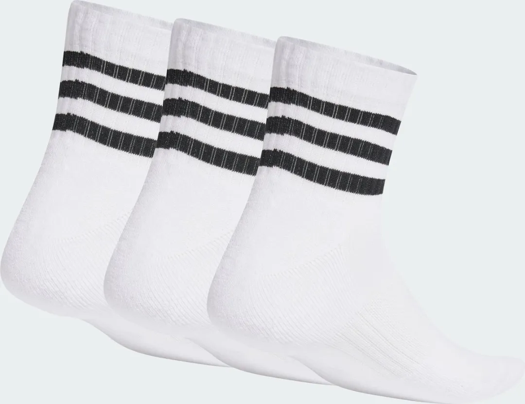 adidas 3-Stripes Cushioned Korte Sokken 3 Paar - Wit