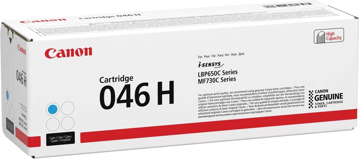 Canon 046H Cyan Toner - 5000 pagina's