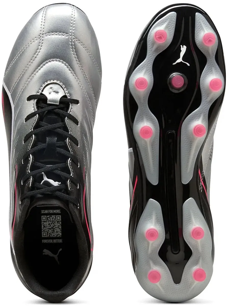 PUMA King Pro FG/AG Voetbalschoenen - Zilver - EU 38