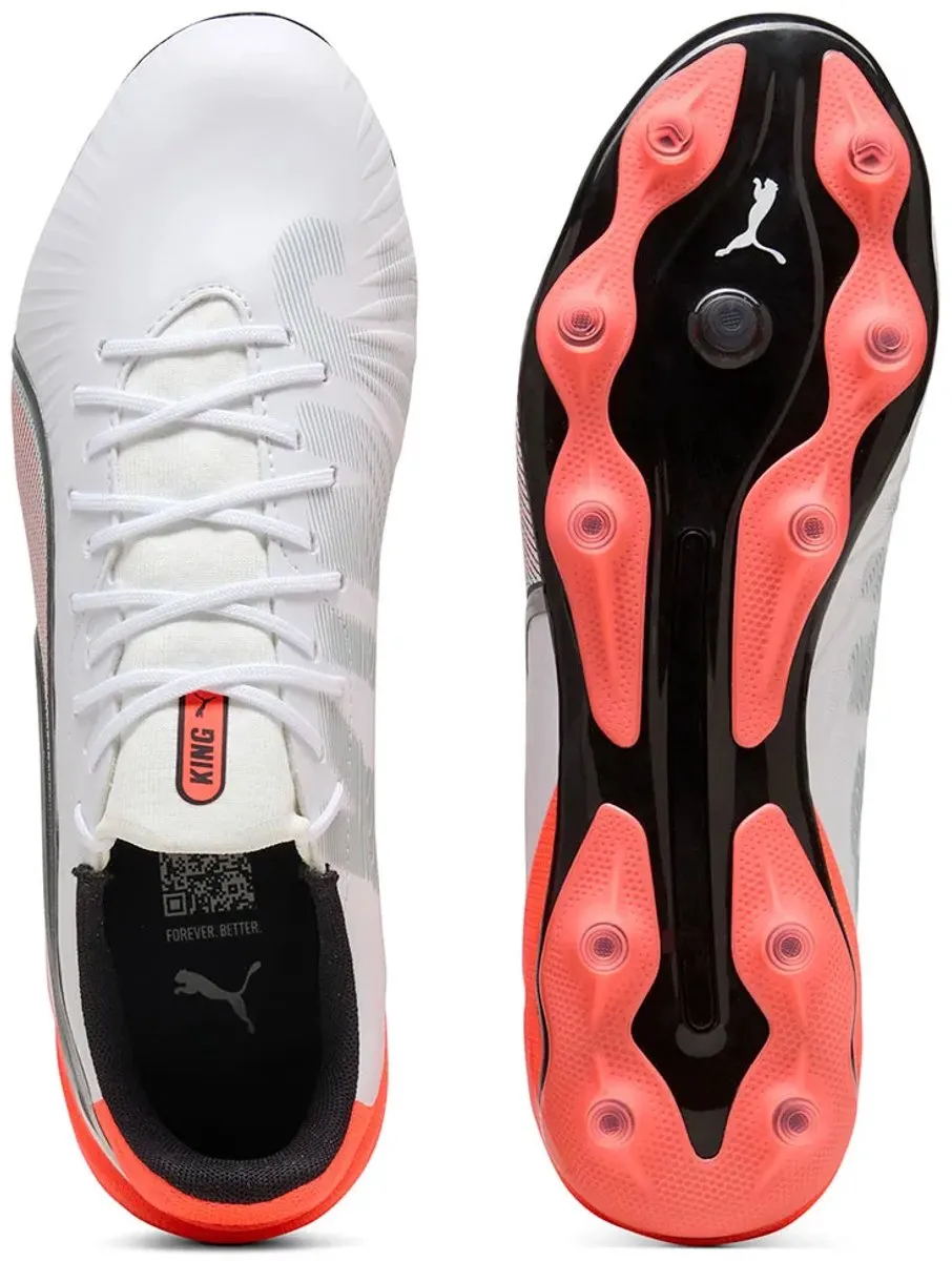 PUMA King Match FG/AG Voetbalschoenen 39 - Wit