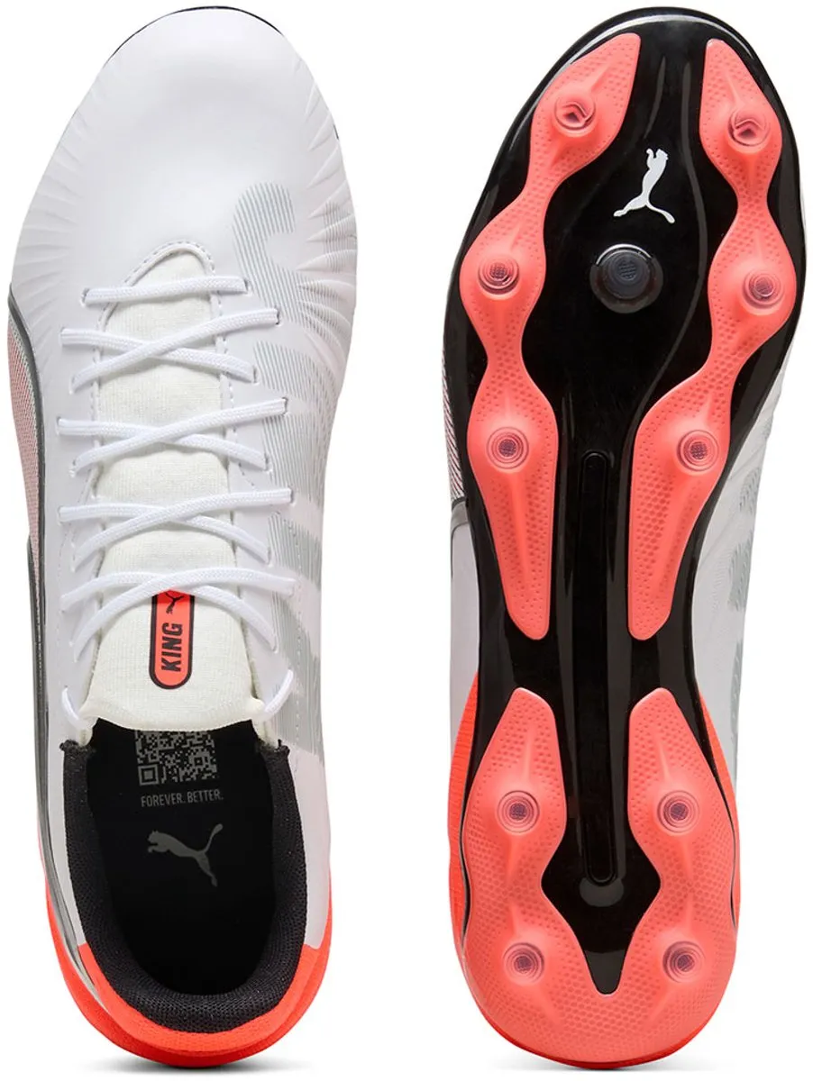 PUMA King Match FG/AG Voetbalschoenen 39 - Wit