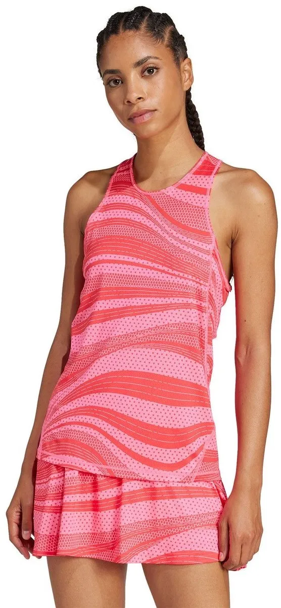 Adidas Club Graphic Tanktop - M - Donker grijs
