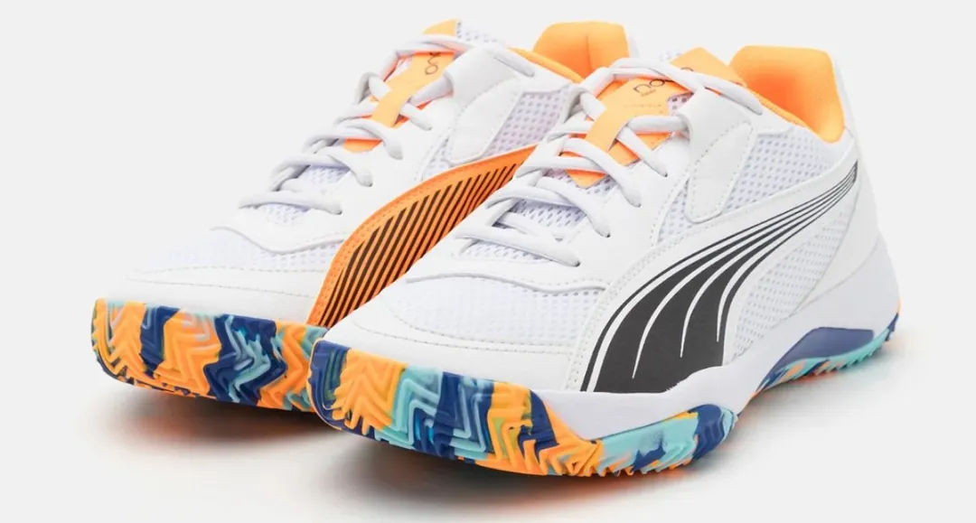 PUMA Nova Court Padelschoenen 45 - Wit/Zwart/Vivid Blue - afbeelding 5 van 6