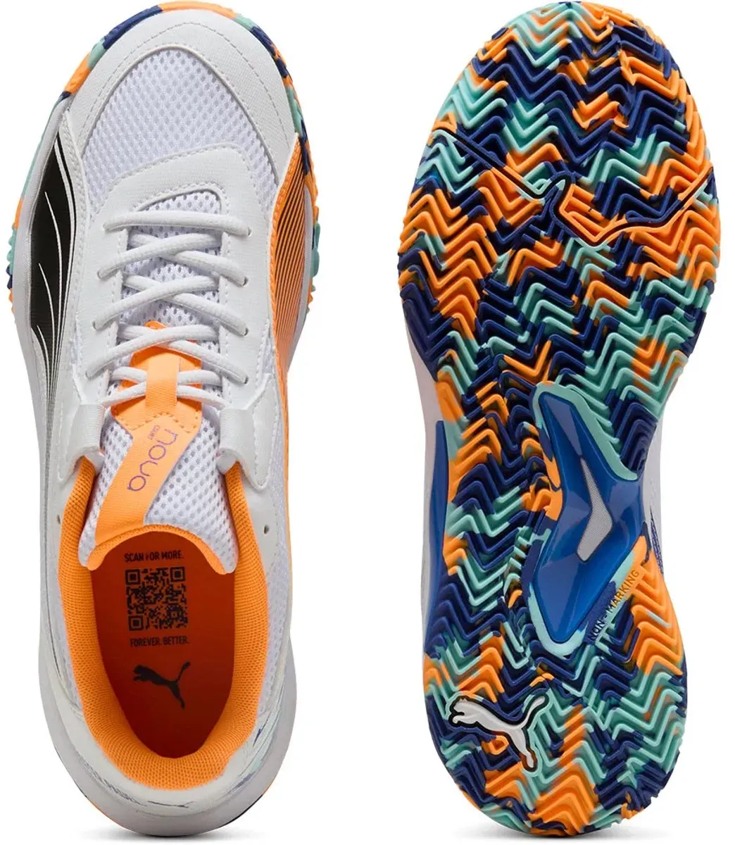 PUMA Nova Court Padelschoenen 45 - Wit/Zwart/Vivid Blue - afbeelding 6 van 6