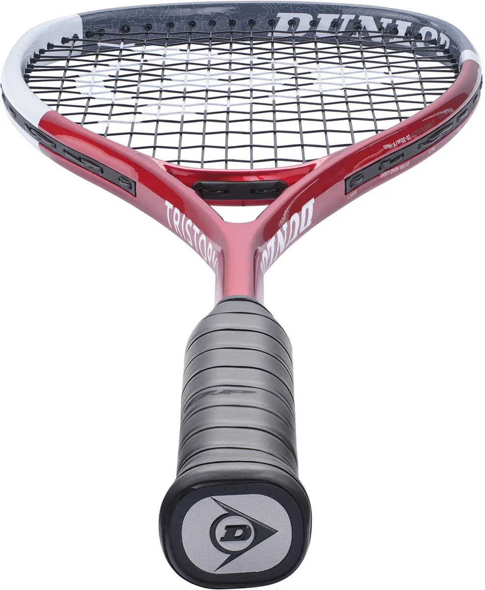 Dunlop Tristorm Elite Squashracket - Rood/Blauw/Wit
