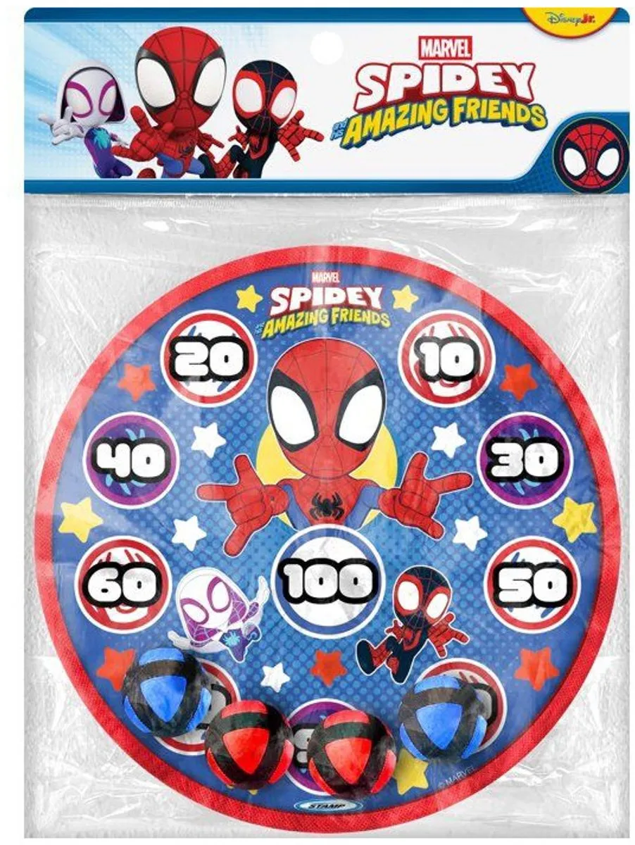 Disney Spidey Dartbord 28cm - 4 Velcro ballen