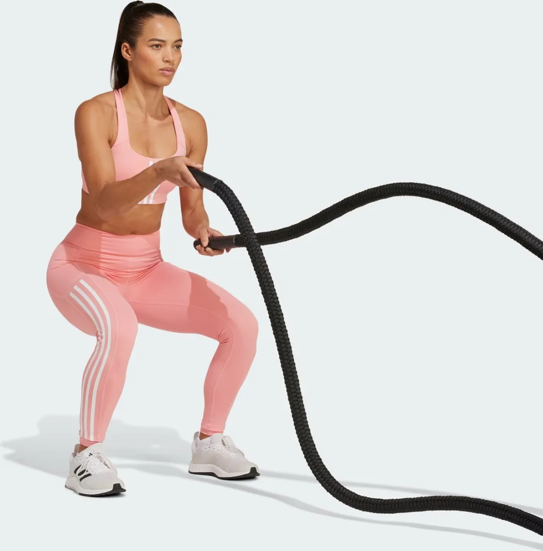 adidas Performance Optime 3-Stripes Lange Legging IZ2716 - XS - Roze