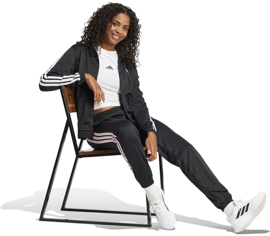 Adidas Tricot 3 Stripes Trainingsjack - Zwart - XL