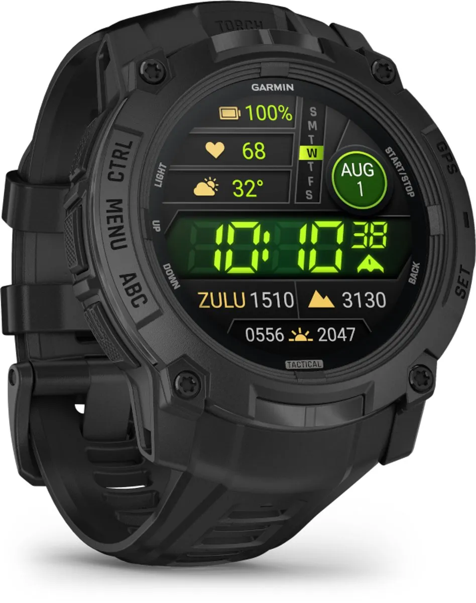 Garmin Instinct 3 Tactical 50mm AMOLED - Zwart