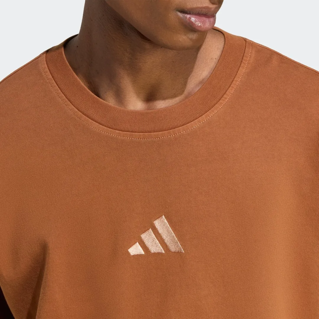 adidas ALL SZN Washed T-shirt KE5997 - Heren - Bruin