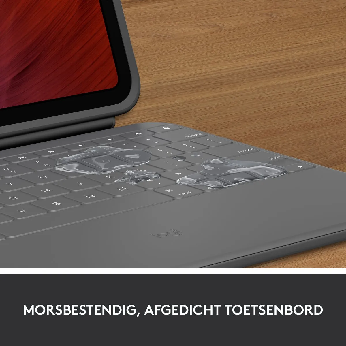 Logitech Rugged Folio Toetsenbordcase - iPad 10e Gen - Grijs - afbeelding 6 van 6