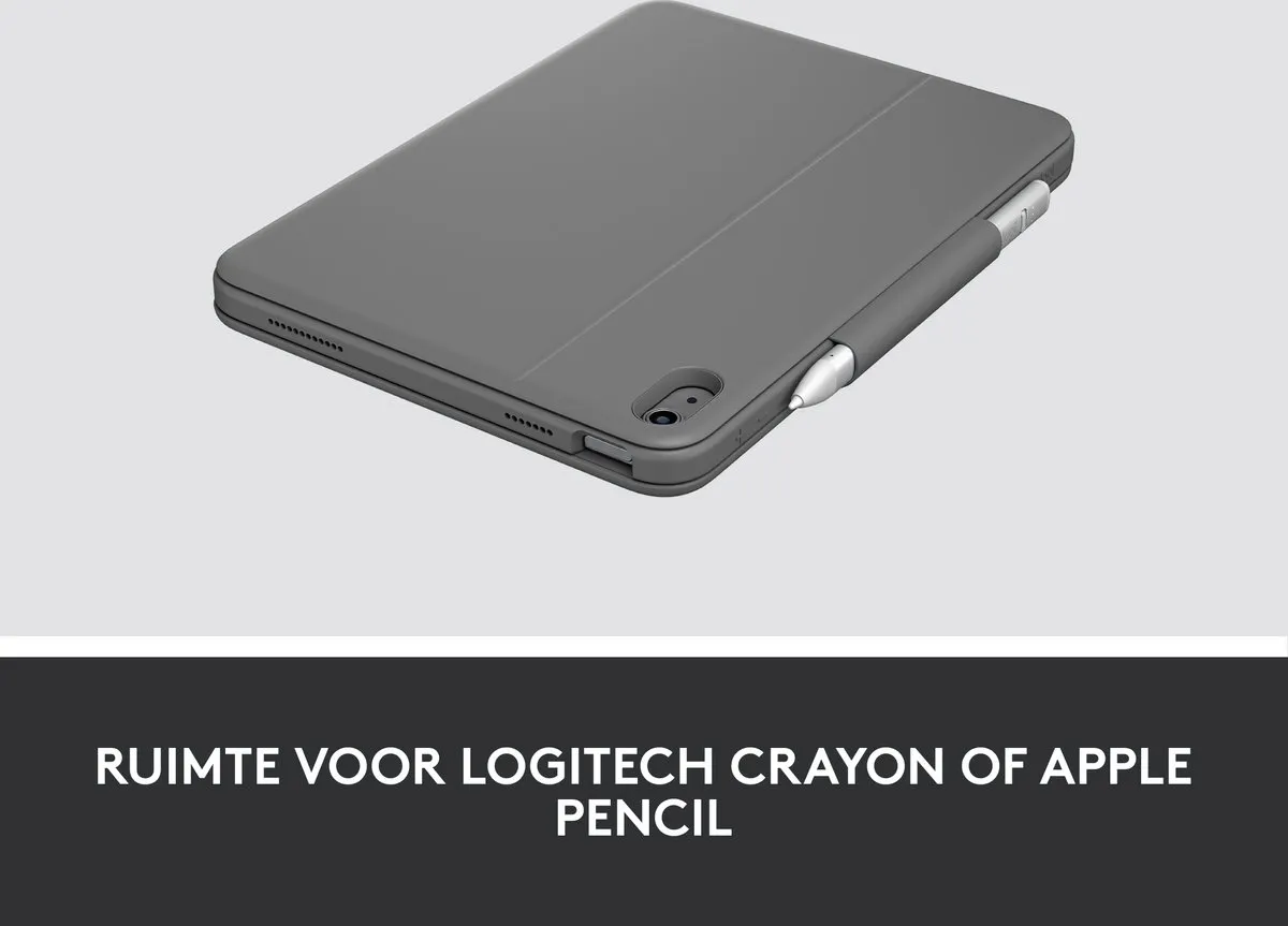 Logitech Rugged Folio Toetsenbordcase - iPad 10e Gen - Grijs