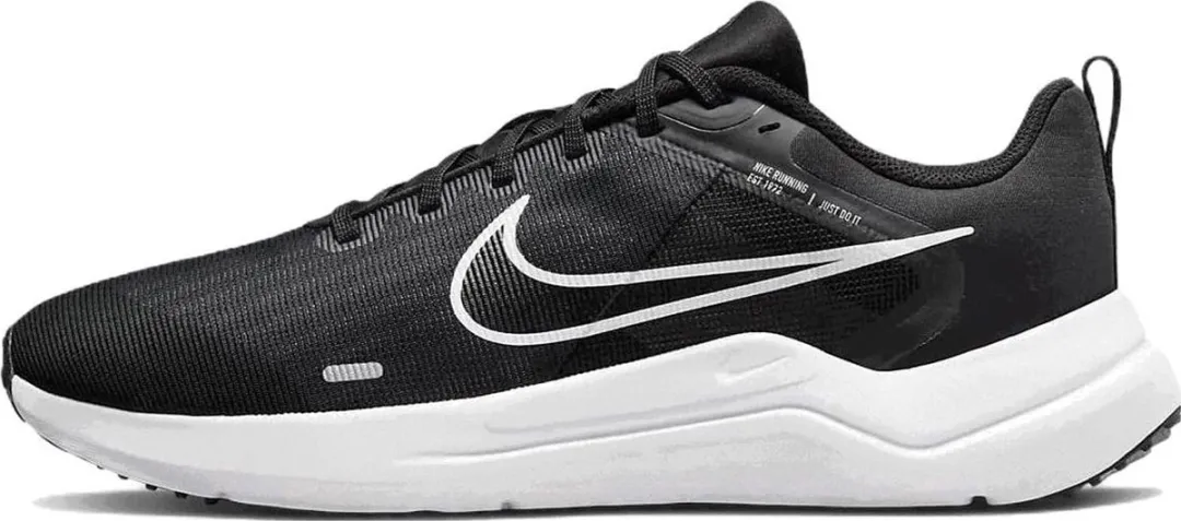 Nike Downshifter 12 Heren Sneakers 43 - Zwart/Wit/Grijs