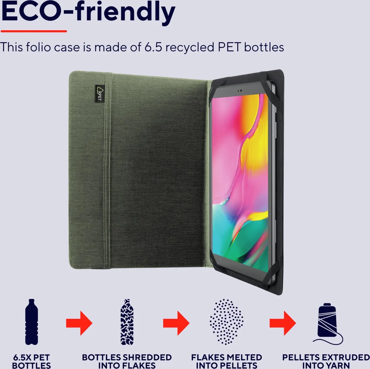Trust Primo Tabletfolio 10 inch - Groen - 24498 - afbeelding 6 van 6
