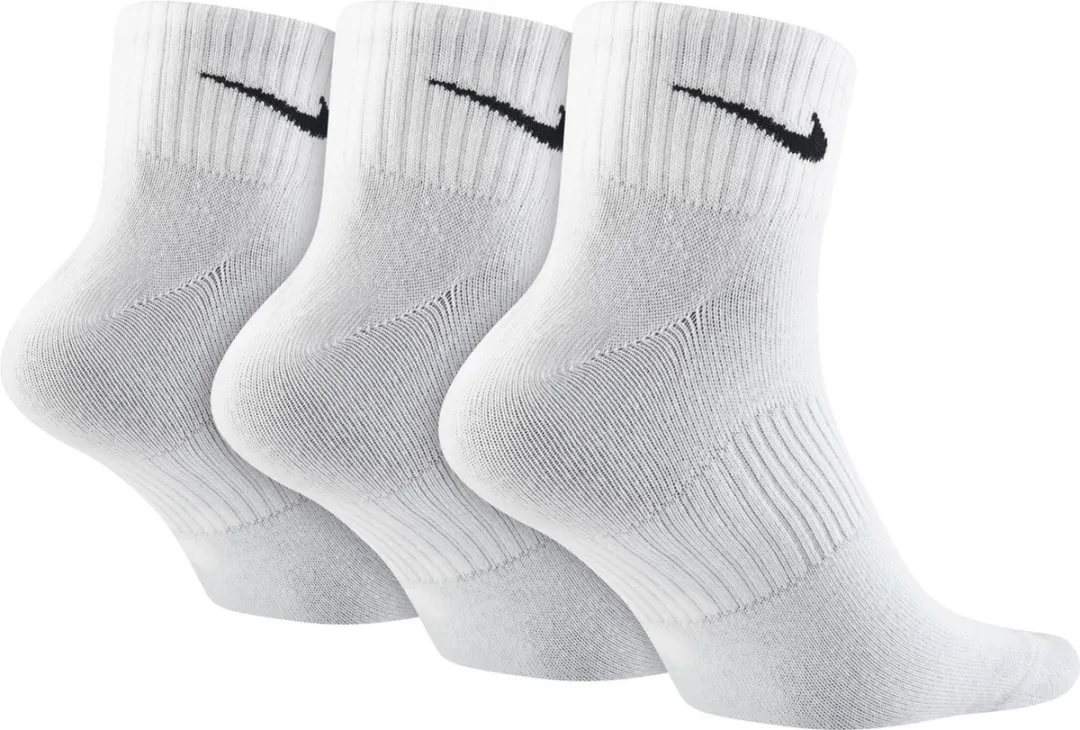 Nike Lightweight Quarter Sportsokken 34-37 - 3 Stuks - Wit