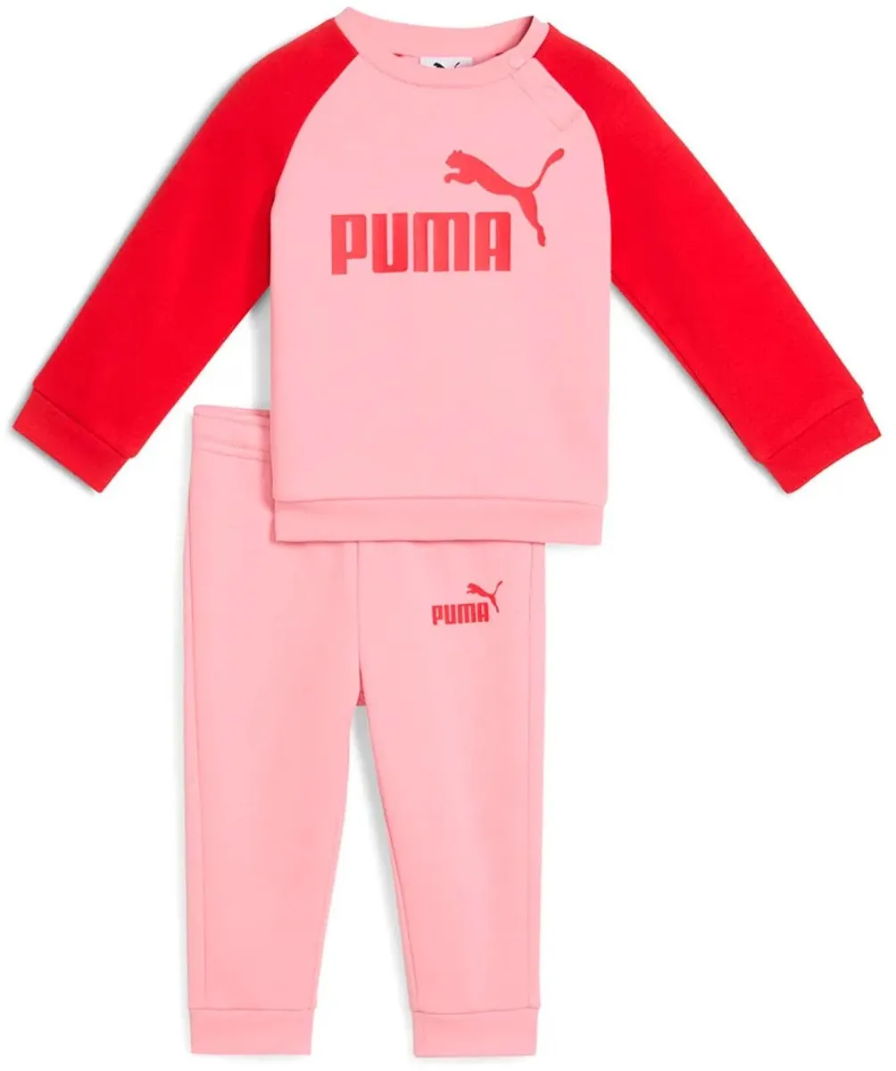 PUMA Minicats Ess Raglan Trainingspak - Roze 3-6 mnd