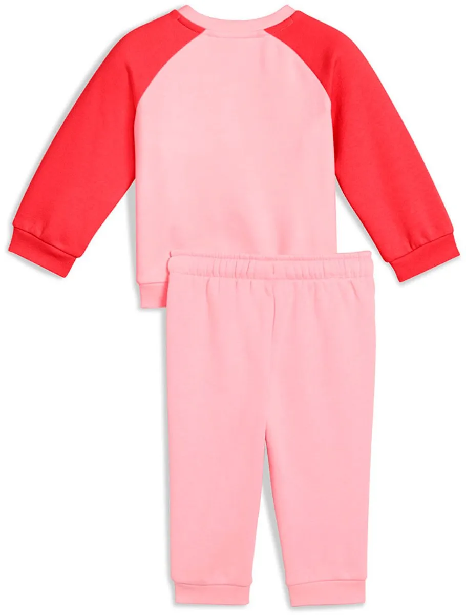 PUMA Minicats Ess Raglan Trainingspak - Roze 3-6 mnd