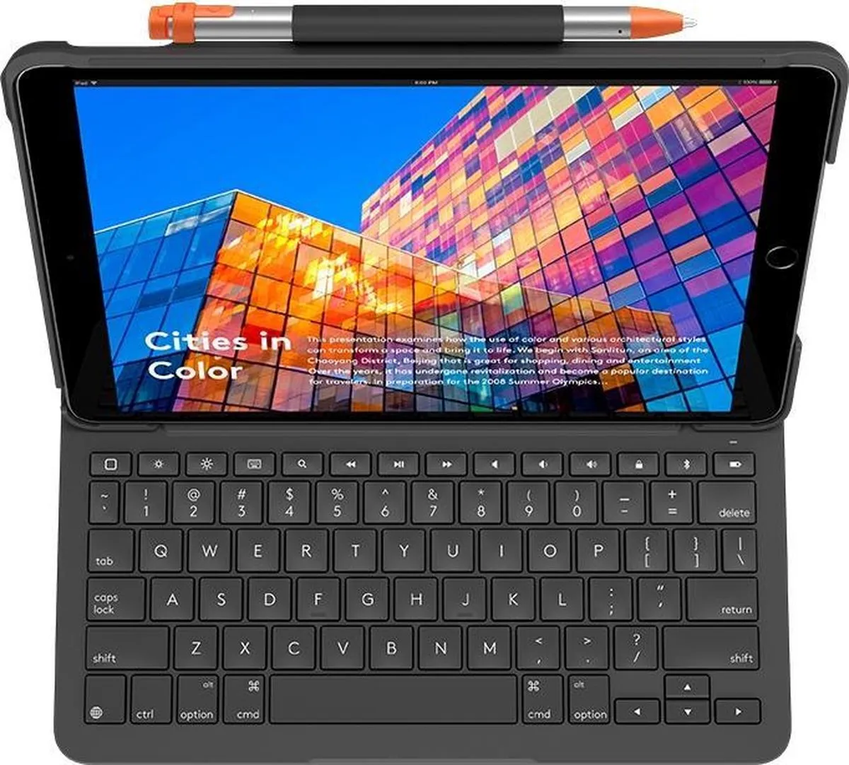 Logitech Slim Folio Toetsenbordhoes - iPad Air 3e Gen - Grijs