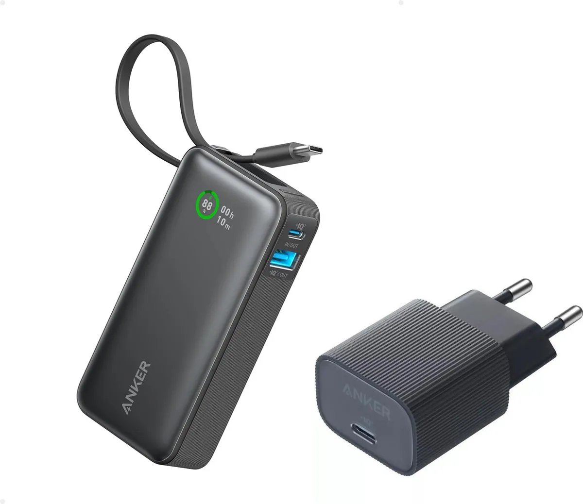 Anker Nano Powerbank 10.000mAh + 30W USB-C Oplader