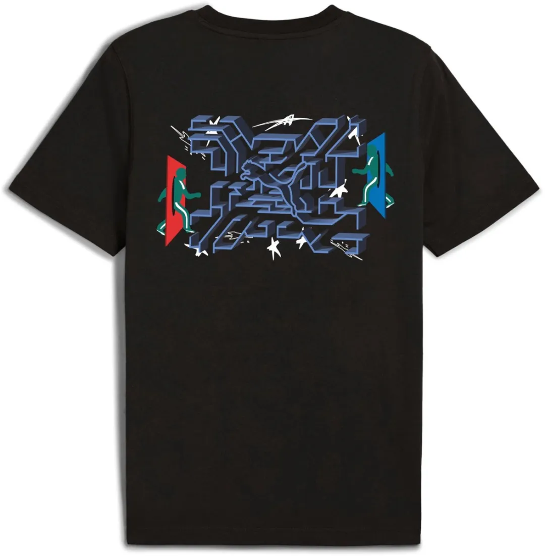PUMA T-Shirt Squid Game Graphic - L - Zwart