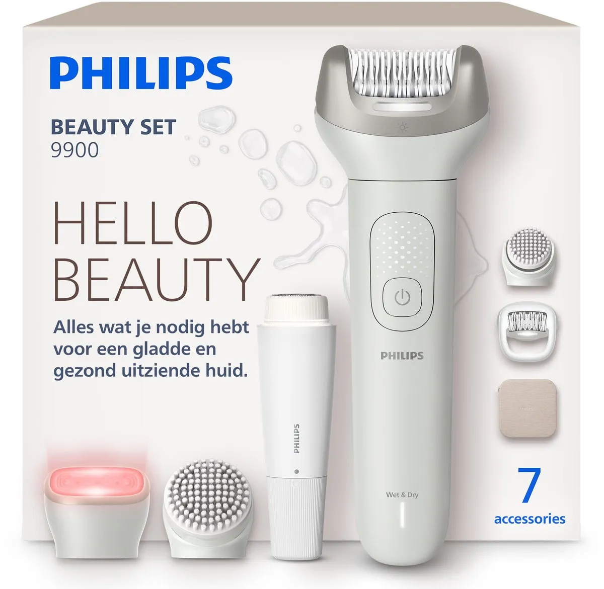 Philips BRE738/00 Beauty Set - Droog/Nat Scheren - 7 Opzetstukken