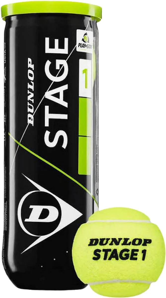 Dunlop Stage 1 Tennisballen 3 Stuks - Groen/Geel