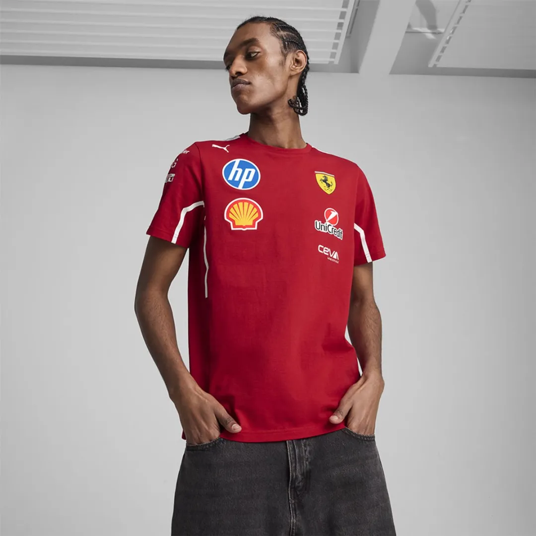PUMA Ferrari Teamline T-shirt 2025 XL - Rood