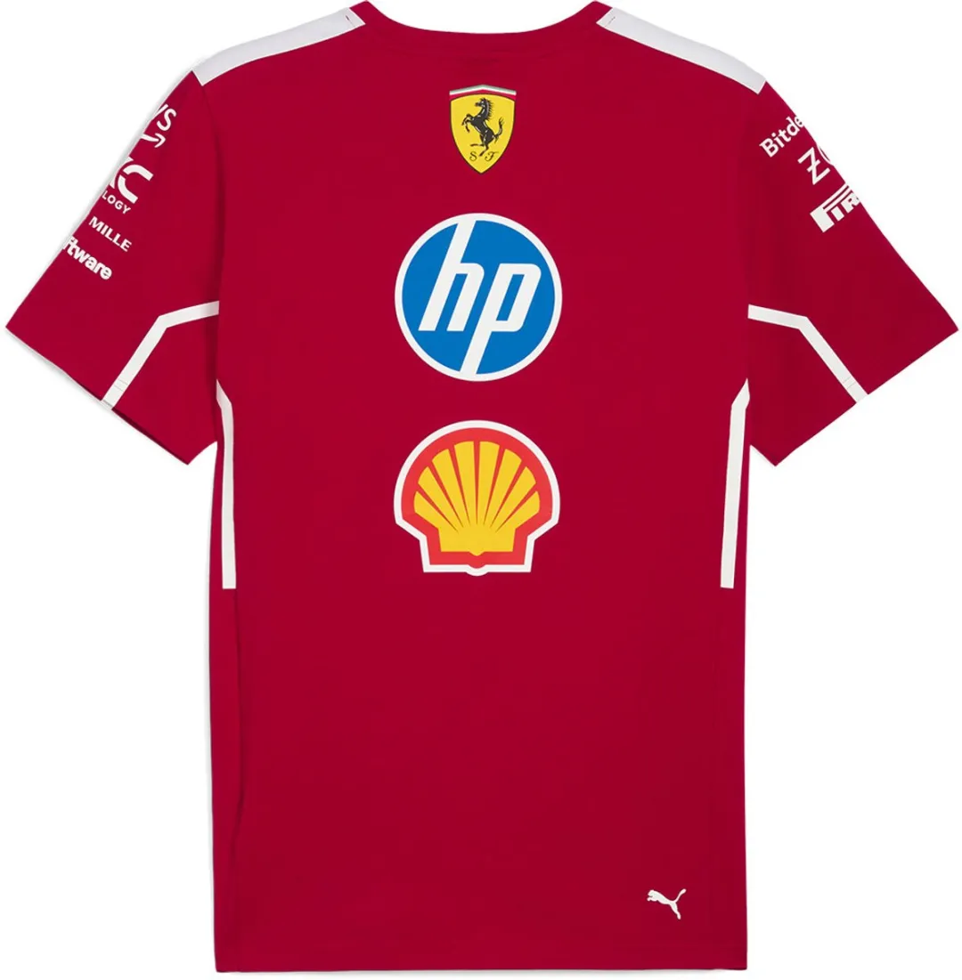 PUMA Ferrari Teamline T-shirt 2025 XL - Rood
