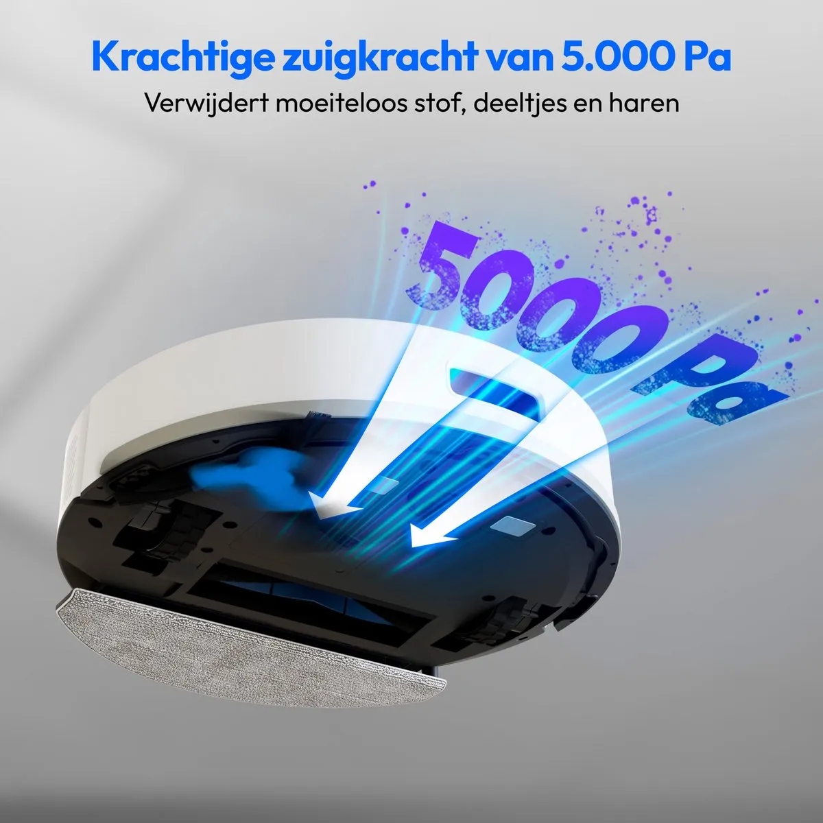 Medion X22 SW+ Stofzuig- en Dweilrobot - 5000Pa - MD100021 - Grijs