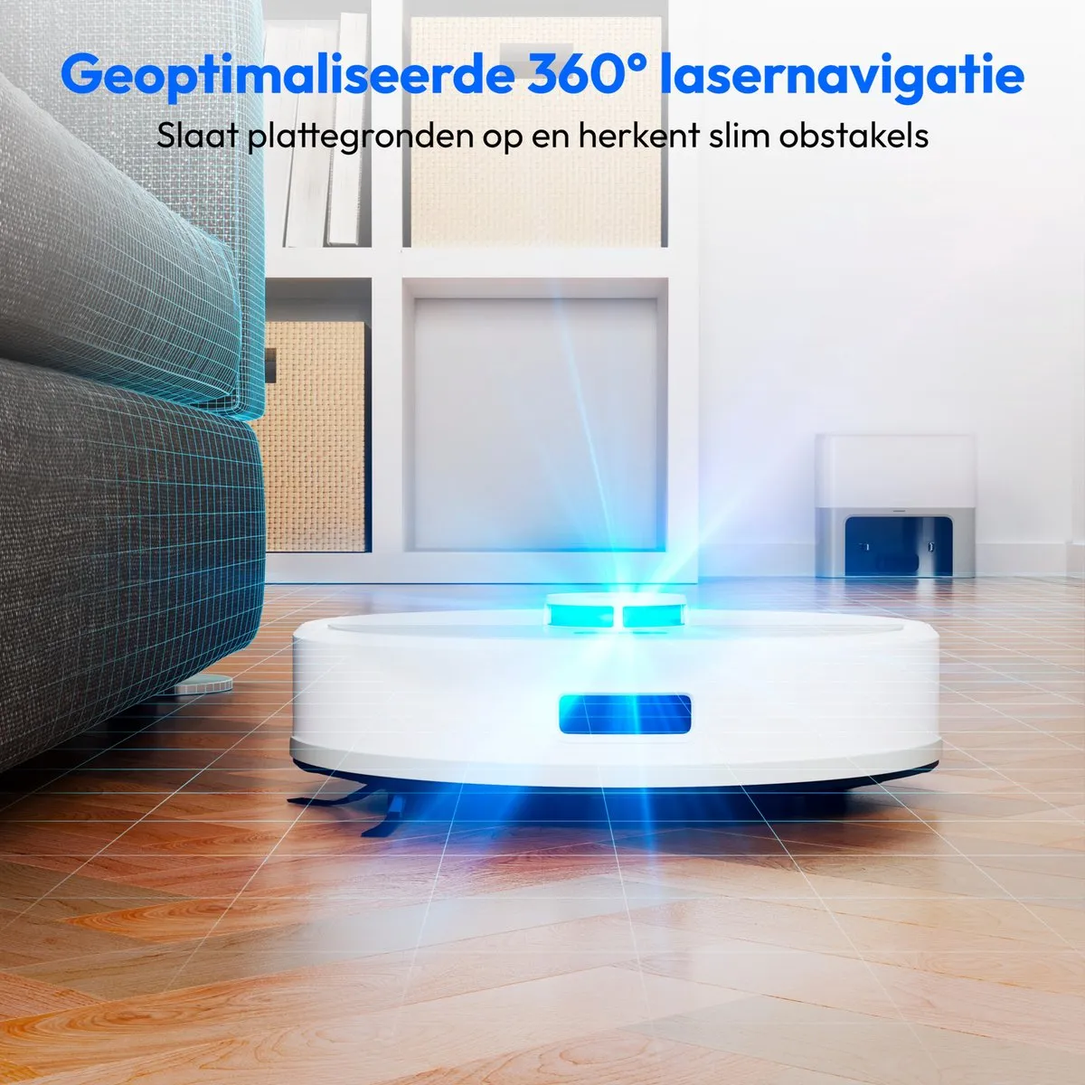Medion X22 SW+ Stofzuig- en Dweilrobot - 5000Pa - MD100021 - Grijs