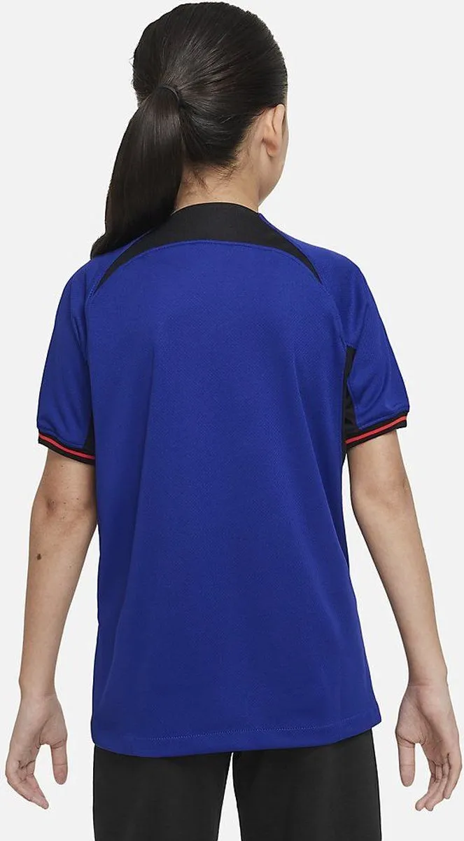 Nike Sportshirt Unisex DN0836-455 - Maat 134 - Blauw/Orange