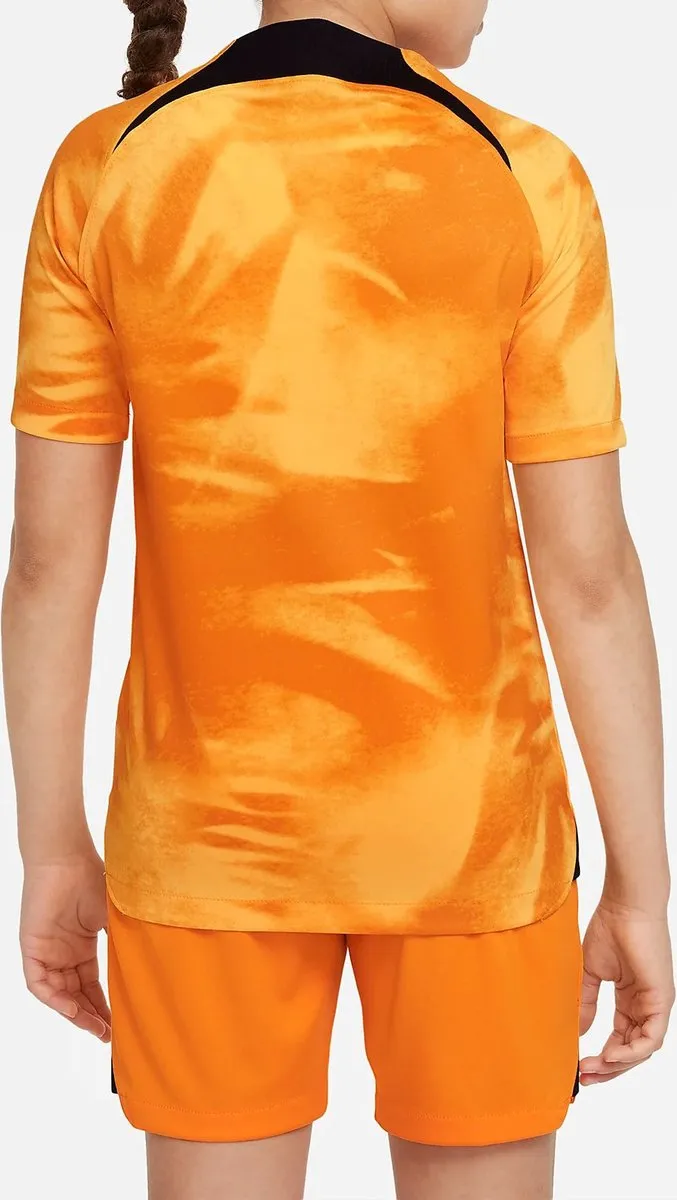 Nike Sportshirt Unisex DN0836-455 - Maat 134 - Blauw/Orange