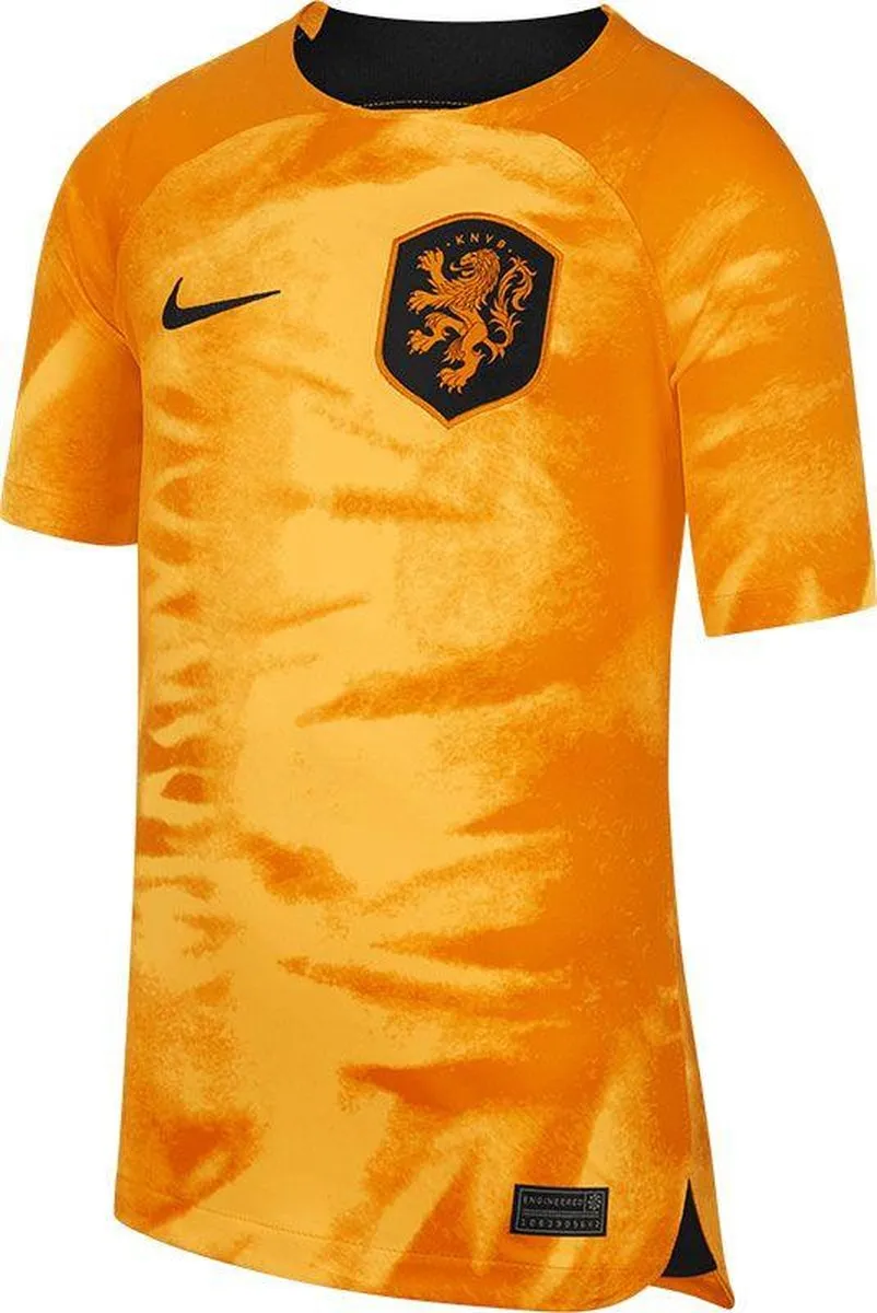 Nike Sportshirt Unisex DN0836-455 - Maat 134 - Blauw/Orange