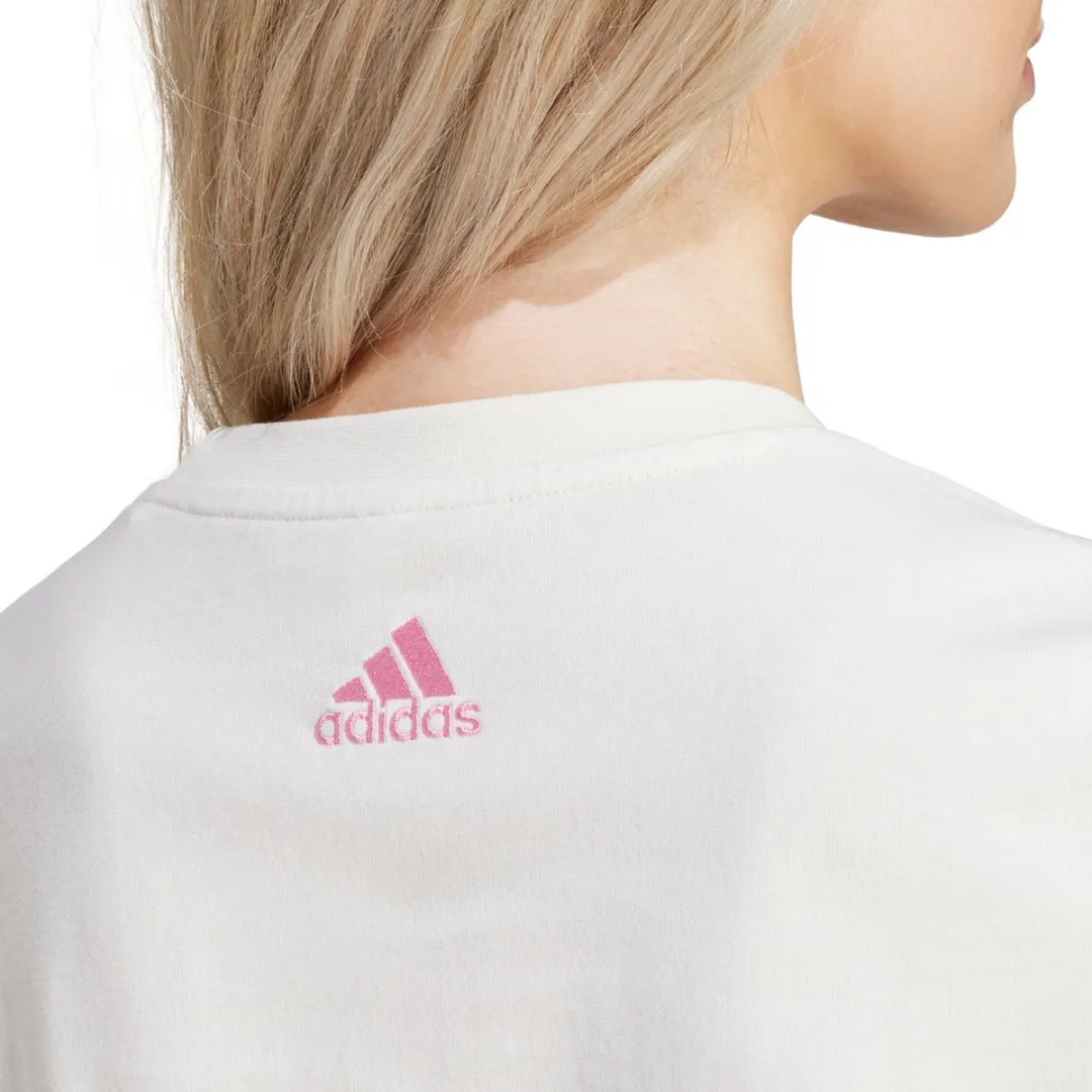 Adidas T-shirt The Soft Side Linear Dames - XS - Wit