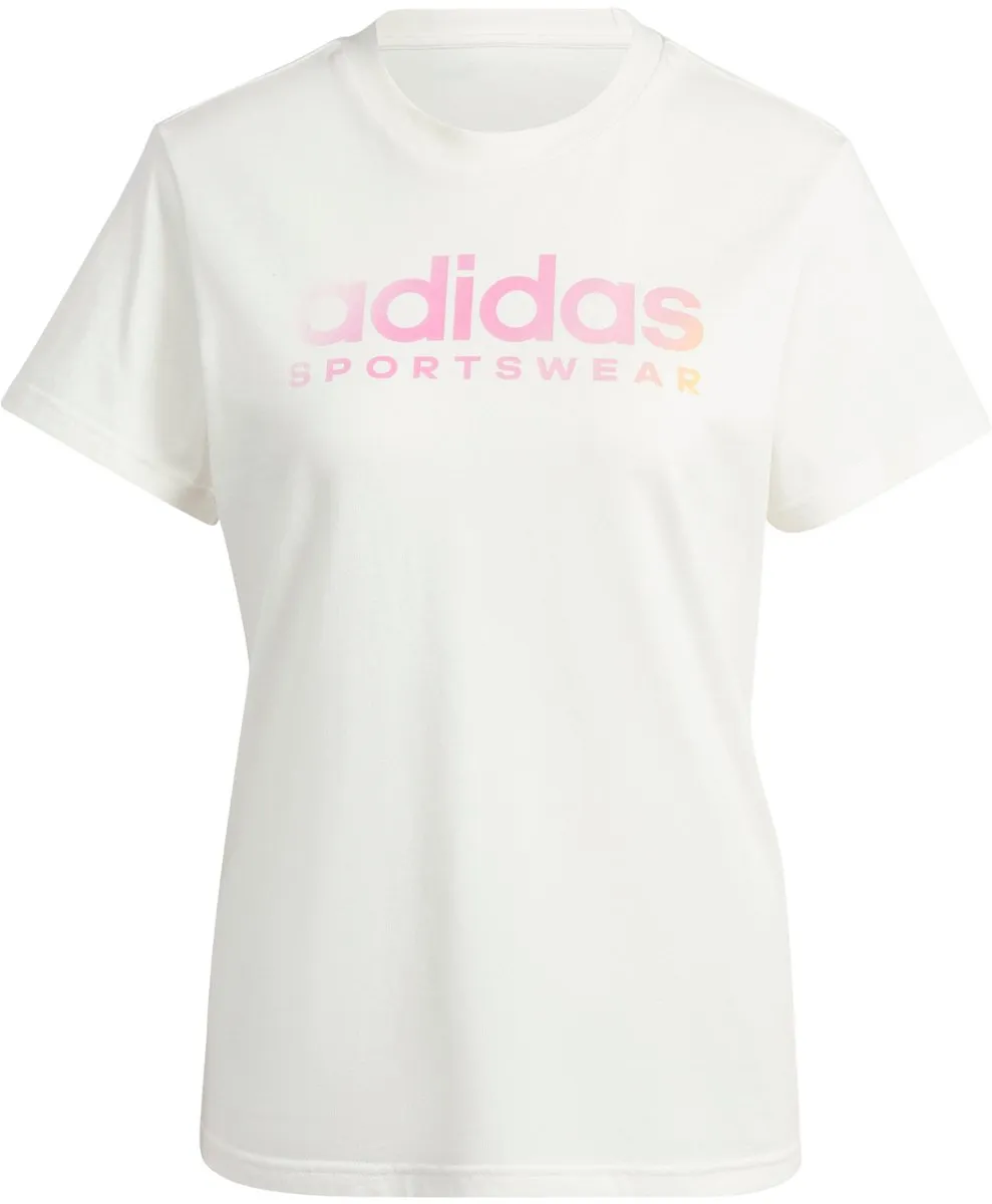 Adidas T-shirt The Soft Side Linear Dames - XS - Wit